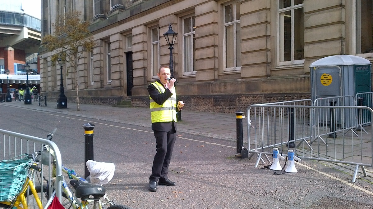 LATUC demonstration against 'NW Infidels', Preston, October 2015